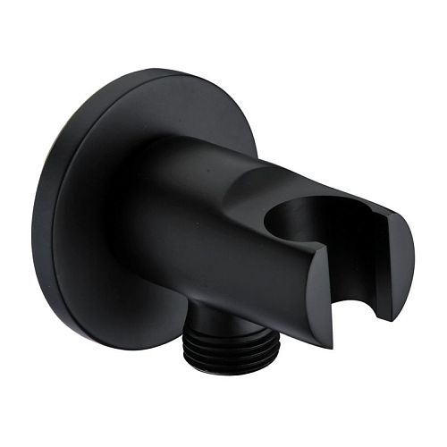 Подключение шланга c держателем Wasserkraft Elbe A083 черный Soft-touch