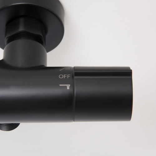 Смеситель для ванны термостатический Wasserkraft Elbe 7411 Thermo черный матовый фото 7