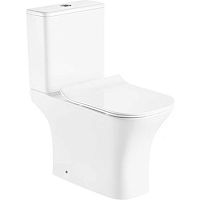 Унитаз напольный безободковый Mirsant Smart сидение полипропилен м/л