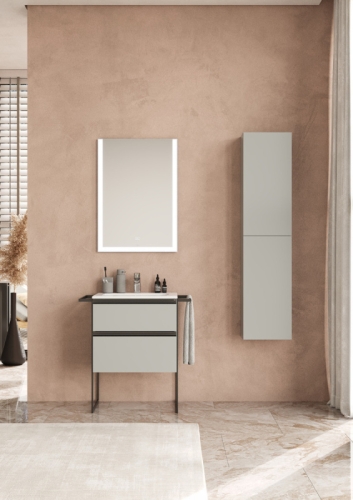 Пенал подвесной Roca Domi 35 серый матовый фото 3