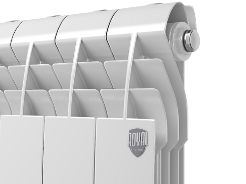Радиатор Royal Thermo Biliner Alum 500 - 4/6/8/10/12 секц. алюминиевый белый фото 4
