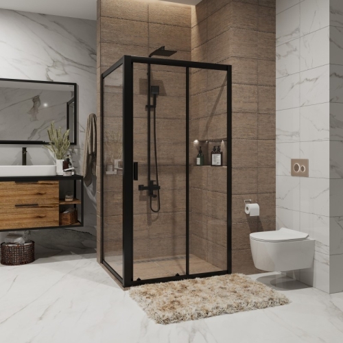 Душевое ограждение Niagara Нова/Nova NG-82-9AB-A70B 90*70, 90*80,стекло прозрачное фото 2