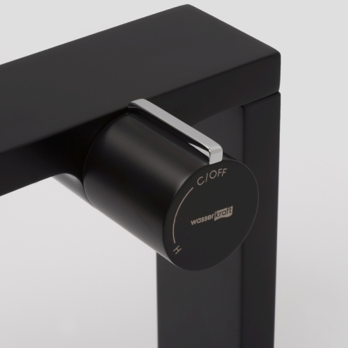 Смеситель для умывальника Wasserkraft Elbe 7410 чёрный фото 8