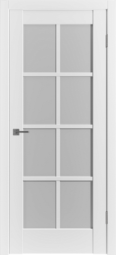 Дверь межкомнатная VFD Emalex R1 со стеклом Ice, Stell