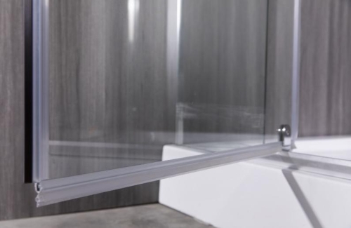 Душевое ограждение ESBANO 100*80, 120*80 ES-8190(8180) стекло прозрачное, низкий поддон фото 3