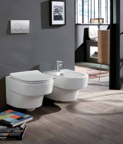 Унитаз подвесной безободковый Jacob Delafon Odeon Rive EDR102-00, сидение термодюропласт микролифт E24889-00 фото 6