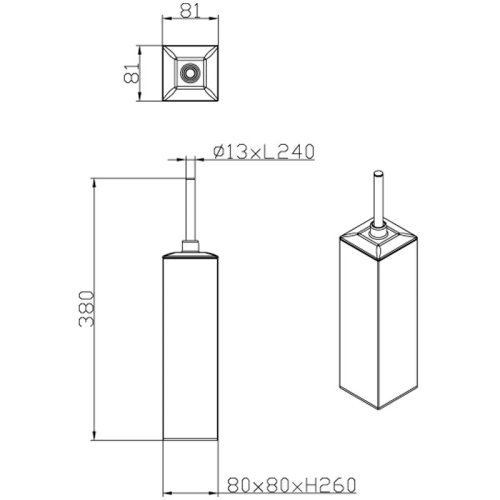 Ерш напольный Azario Rina AZ-451 фото 2