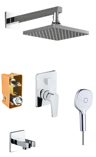 Встроенный смеситель для душа с 2-функциями Azario Treya AZ-15680721 (набор)