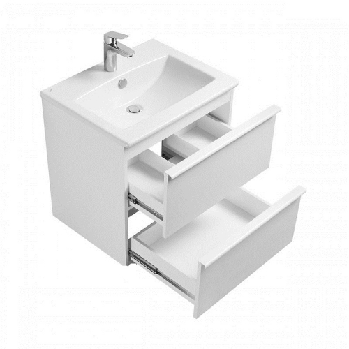 Тумба с раковиной Aquaton Хюгге 60 Белый Матовый фото 3