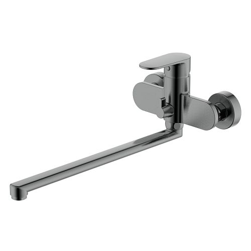 Смеситель для ванны с длинным изливом Aquatek Ника AQ1842BGM, оружейная сталь