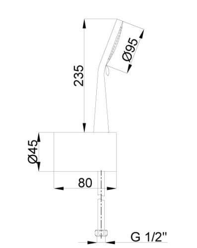 Душевой набор Azario AZ-15786010 (лейка, шланг, держатель) фото 2