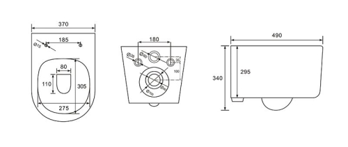 Унитаз подвесной безободковый Aquatek Мия AQ2004-00 тонкое сиденье с м/л фото 2