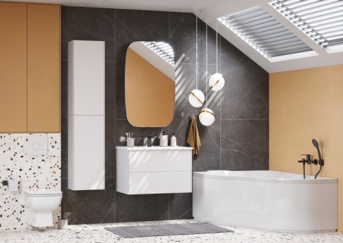 Шкафчик Акватон Сохо 35*80 Белый глянец фото 4