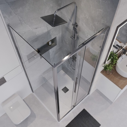 Душевое ограждение Niagara Нова/Nova NG-64-9A-A80-34 90*80,стекло прозрачное фото 4 Душевое ограждение Niagara Нова/Nova NG-64-9A-A80-34 90*80,стекло прозрачное фото 4