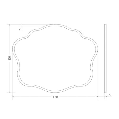 Зеркало Mirsant Amelia 105*80 фото 2