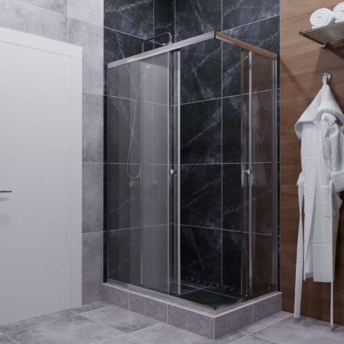 Душевое ограждение Triton Вента-Хром 100*80, 120*80, 120*90 стекло прозрачное фото 2