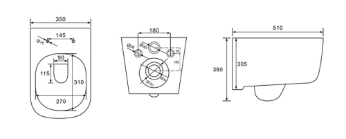 Унитаз подвесной безободковый Aquatek Дива AQ2012-00, сиденье с м/л фото 6