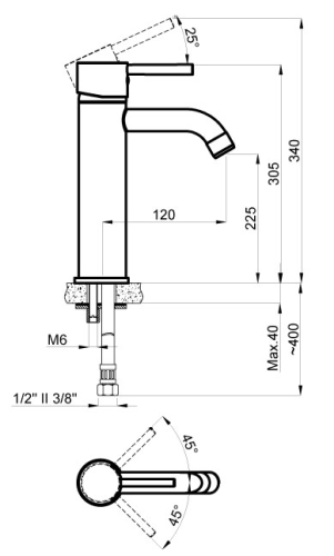 Смеситель высокий для раковины Azario Tasco AZ-15164551 хром фото 2