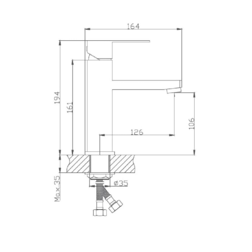 Смеситель для раковины Haiba HB10803 нержавеющая сталь фото 2