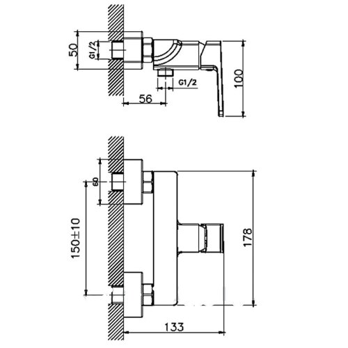 Смеситель с гигиеническим душем Haiba HB55176 хром фото 2