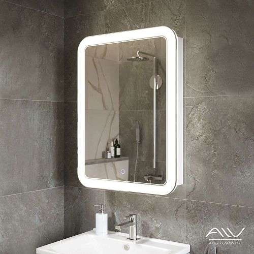Шкаф зеркальный Alavann Vanda Lux 60 белый