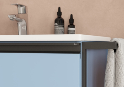 Тумба с раковиной Roca Domi 60, 80 подвесная/напольная, небесный синий матовый фото 7