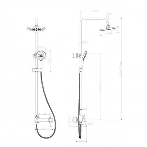 Душевая система Lemark Minima LM3860C хром фото 2