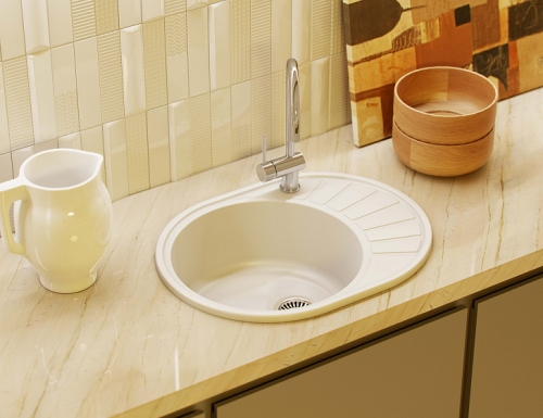 Мойка кухонная из литого мрамора AQUATON ЧЕЗАНА 56 фото 2