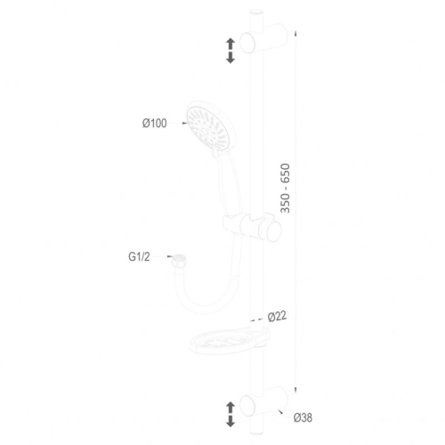 Комплект душевой Swedbe Harmony 5010 фото 2