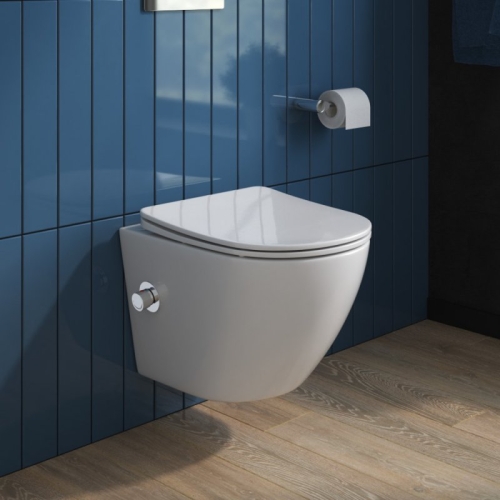 Унитаз подвесной с функцией биде Belbagno Uno безободковый, сиденье микролифт фото 8