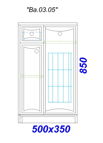 Комод Aqwella Барселона 50 белый фото 3