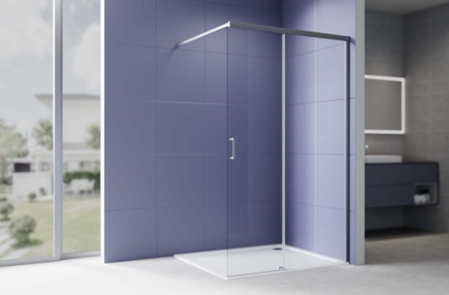 Душевая перегородка Aquatek AQ.WISL.120.1GM 120 раздвижная, профиль оружейная сталь