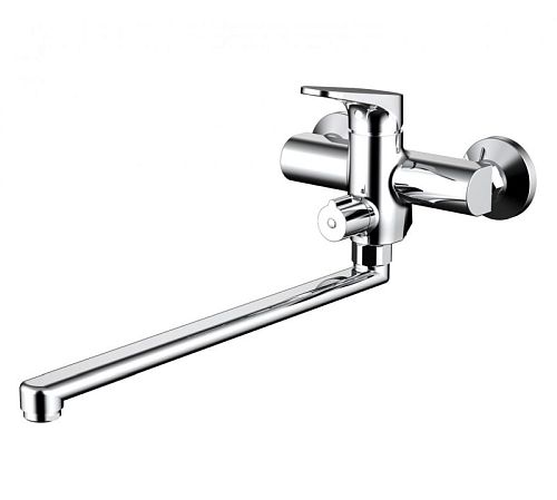 Смеситель для ванны Bravat Eler с длинным изливом хром