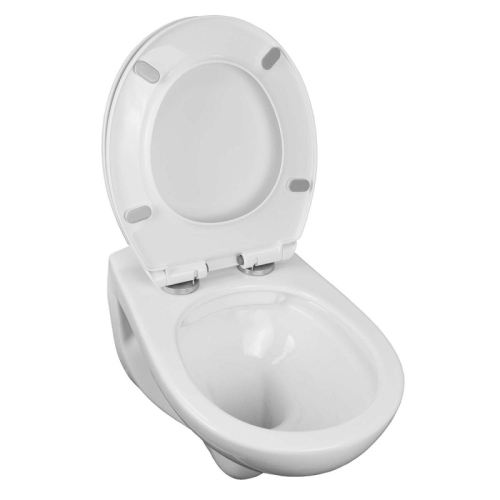 Унитаз подвесной безободковый Loranto Fredo CS-WH8005, сидение м/л полипропилен фото 4