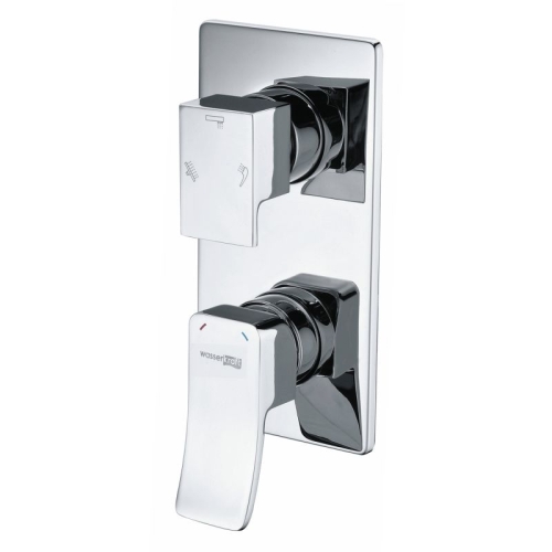 Встроенный смеситель для ванны на 3 положения Wasserkraft Aller 10671 хром