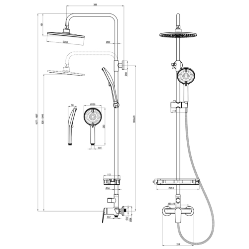 Душевая система Lemark Verba LM11460C хром фото 2 Душевая система Lemark Verba LM11460C хром фото 2