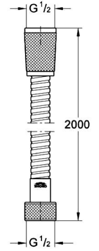 Душевой шланг Grohe Relexaflex Хром (28145000) 200 см фото 3 Душевой шланг Grohe Relexaflex Хром (28145000) 200 см фото 3