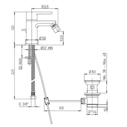 Смеситель для биде Paini Arena 92CR3062SFTKM хром фото 3
