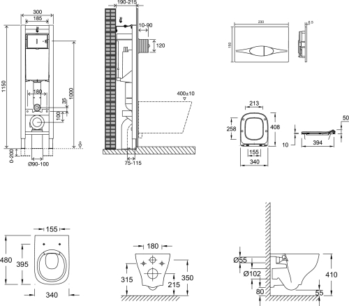 Инсталляция Jacob Delafon Struktura E21754RU-00 унитаз безободковый с микролифт, кнопка хром фото 2