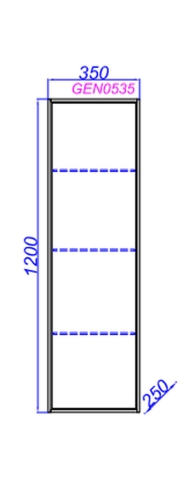 Пенал подвесной Aqwella GENESIS 35 см белый фото 2