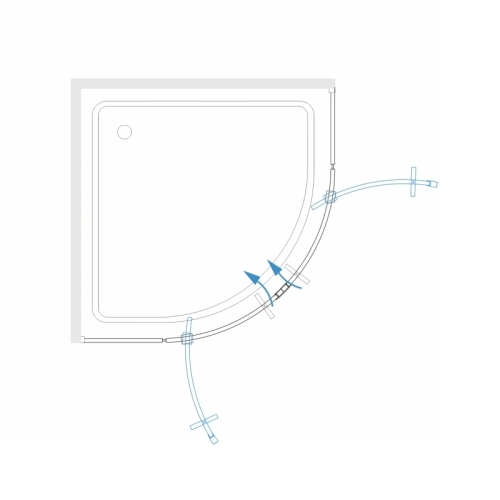 Душевое ограждение RGW 80*80, 90*90, 100*100 SV-53B фото 2