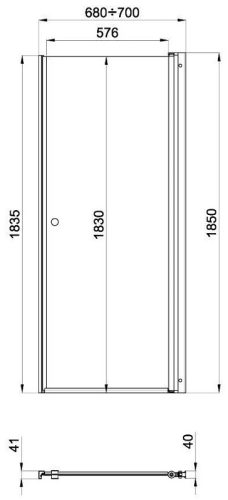 Душевая дверь Triton Уно 70, 80, 90, 100 стекло прозрачное фото 9