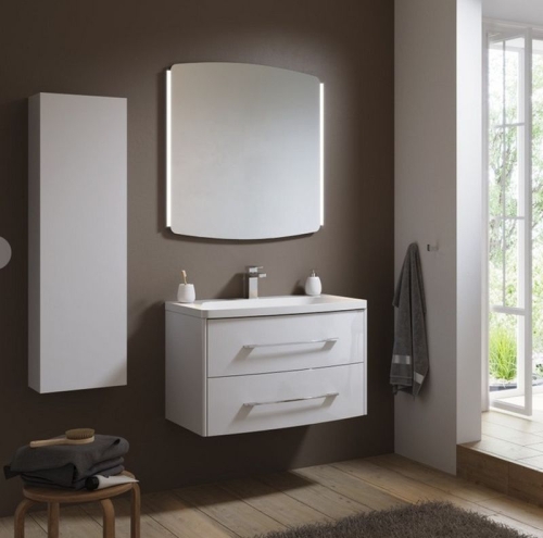 Тумба с умывальником Aqwella  NERINGA 80 подвесная белая фото 7