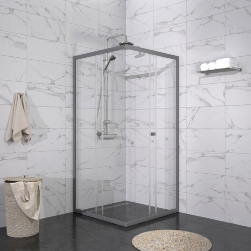 Душевое ограждение Triton Вента-Графит 90*90, 100*100 стекло прозрачное фото 4