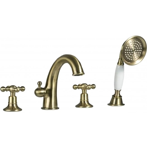 Смеситель врезной на борт ванны 4 отв. Gappo G1189-4 бронза