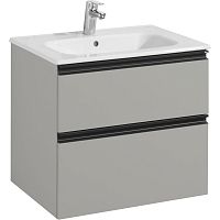 Тумба с раковиной Roca Domi 60 подвесная/напольная, серый матовый