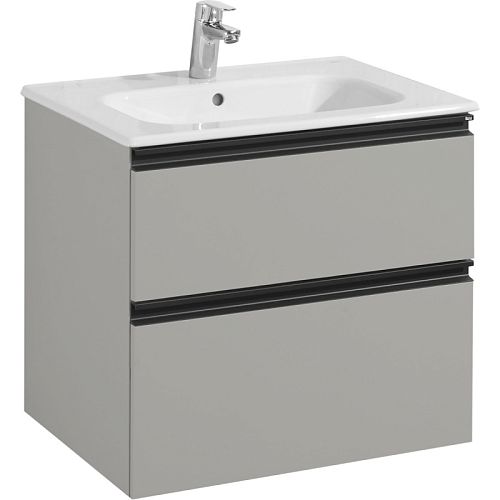 Тумба с раковиной Roca Domi 60 подвесная/напольная, серый матовый