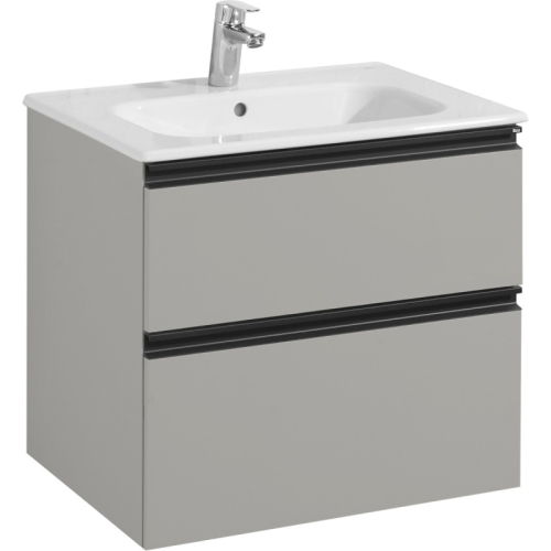 Тумба с раковиной Roca Domi 60 подвесная/напольная, серый матовый