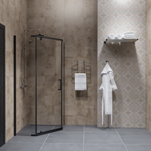 Душевое ограждение Triton Дека-Блэк 90*90, 100*100 стекло прозрачное фото 5