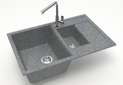 Мойка Glanz Блонди J210 755x500x218 матовая светло-серый, темно-серый, песочный, бежевый, антрацит, белый